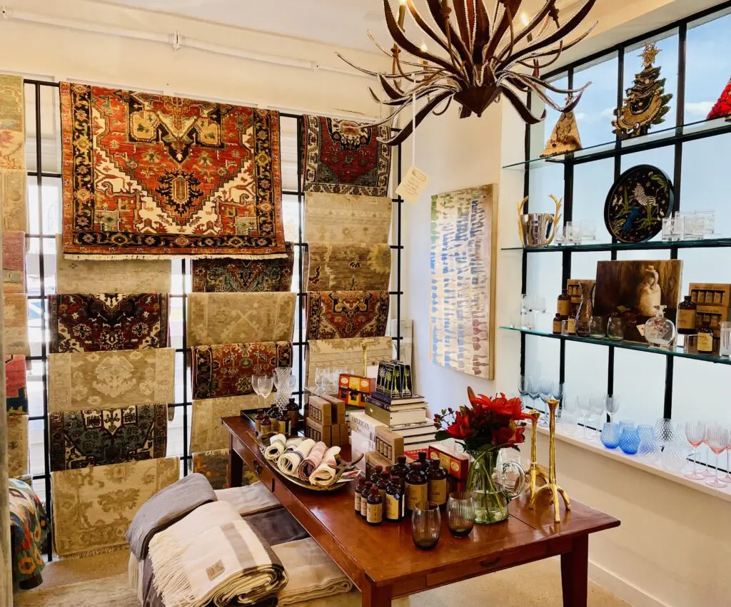 Handmade one of a kind rugs and housewares abound at Cacti & Crescent. (Photo by Courtney Dabney)