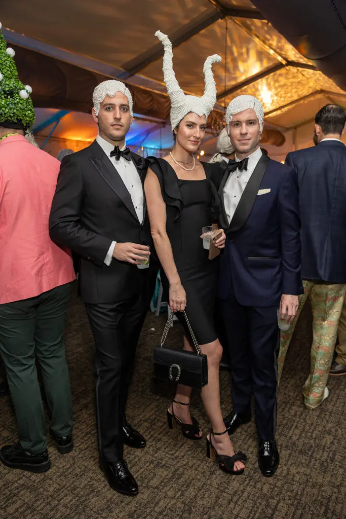 Chaselinn Chambers, Kathleen Sledge, Ryan MacMillan at Lawndale Art Center Hair Ball  (Photo by Jenny Antill Clifton)