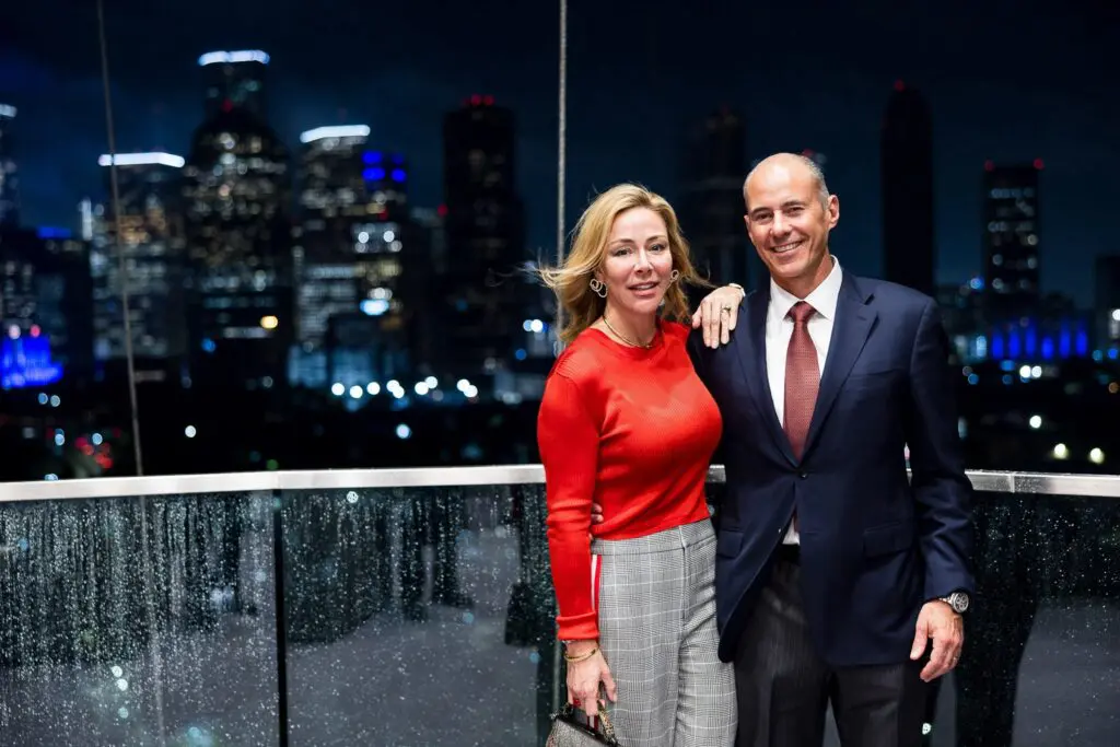 Claudia & Roberto Contreras, DC Partners CEO, at the grand opening of  Residences at The Allen. (Photo by Hung L. Truong Photography)