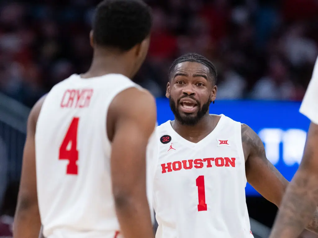 University of Houston's backcourt of LJ Cryer and Jamal Shead is as elite as they come in college basketball. (Photo by F. Carter Smith)