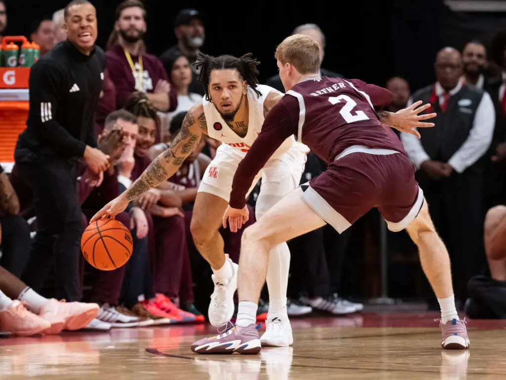 University of Houston guard Emanuel Sharp can do more than just shoot threes. (Photo by F. Carter Smith)