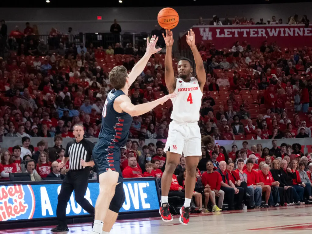 University of Houston guard LJ Cryer is as elite a shooter as you'll find in college basketball. (Photo by F. Carter Smith)