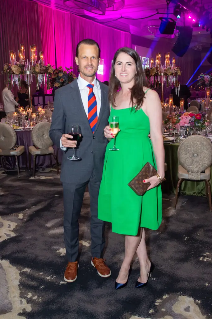 Brandon & Dr. Annamaria Davidson at the Arts of Healing Foundation Physician Art Show and Dinner at the Post Oak Hotel (Photo by Jacob Power)