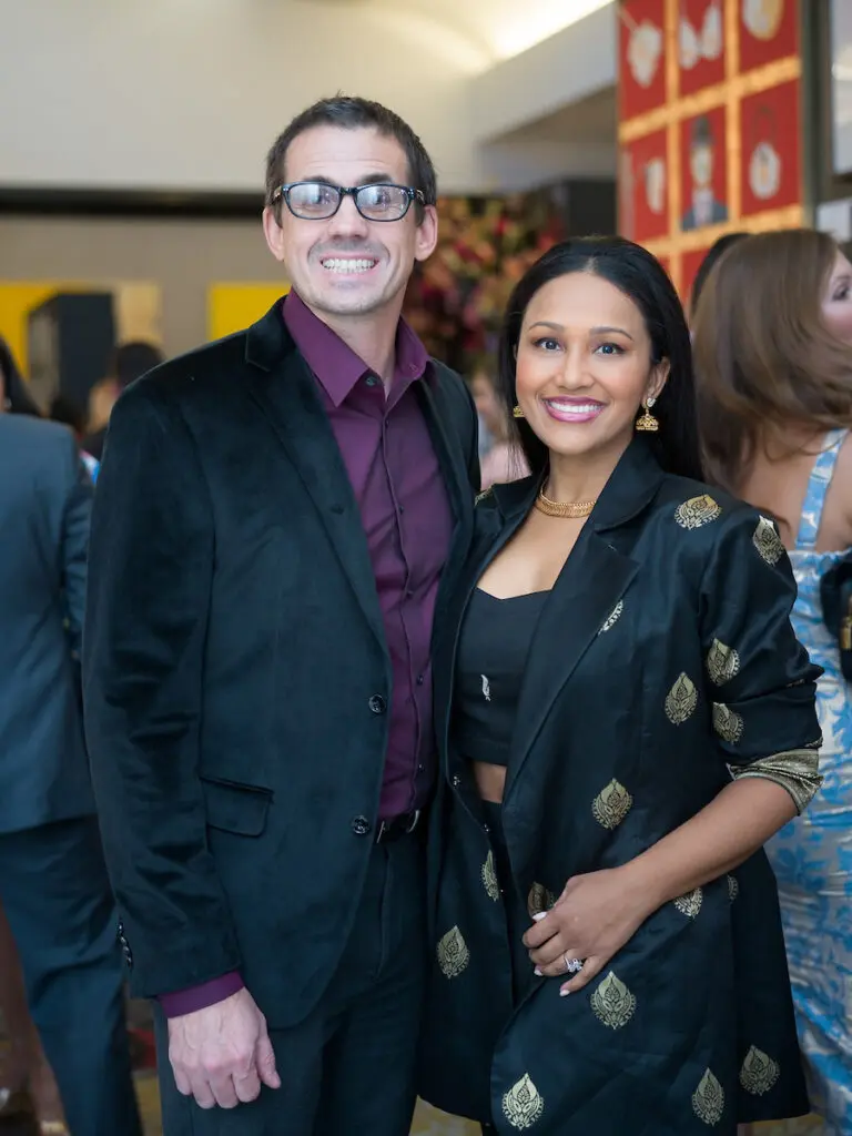 Dr. Ethan Stoll, Dr. Rukmini Rednam at the Arts of Healing Foundation Physician Art Show and Dinner at the Post Oak Hotel (Photo by Daniel Ortiz)