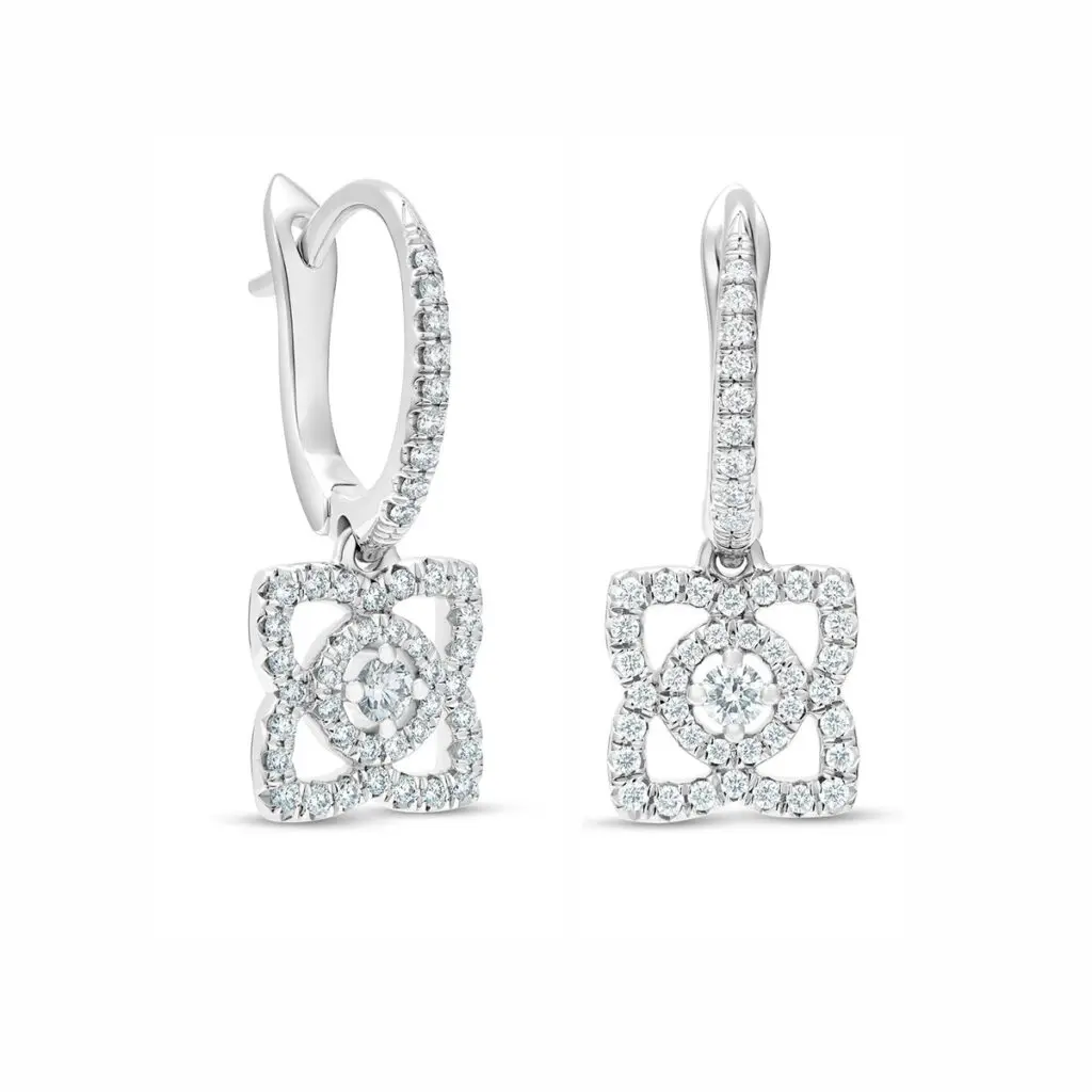 Enchanted Lotus Sleepers in White Gold - $3,500