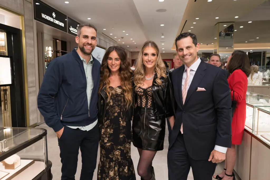 Elad Shoshan, Leore Hayon, Michelle & Jonathan Zadok at the Zadok holiday party (Photo by Daniel Ortiz)