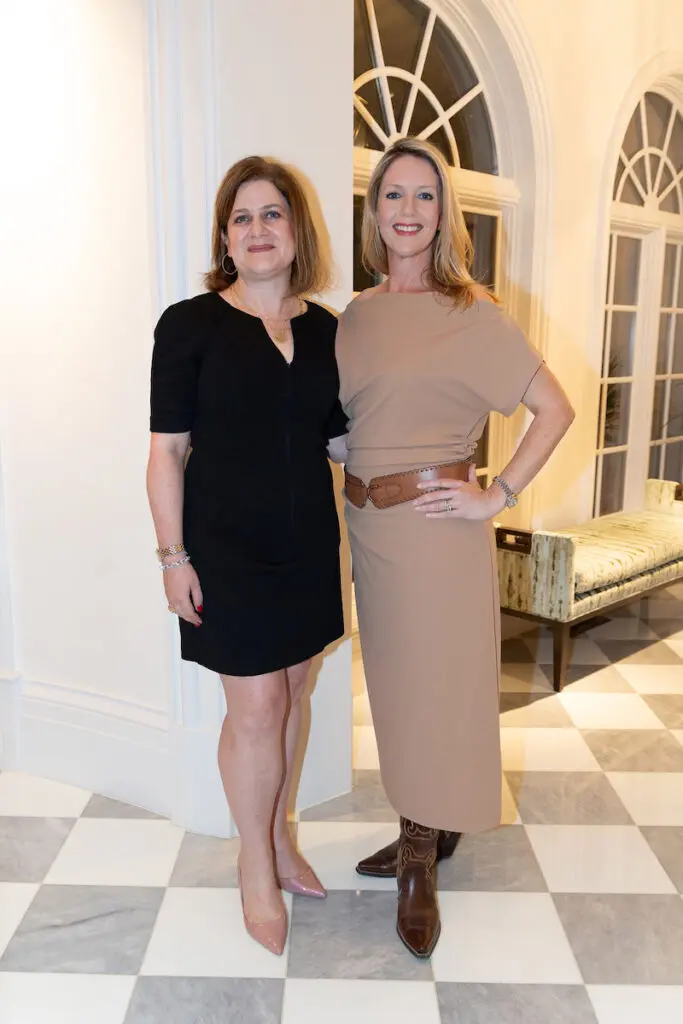 Elizabeth Dacus and Leigh Danley at the Sponsor Party for the 2023 Trains at NorthPark.