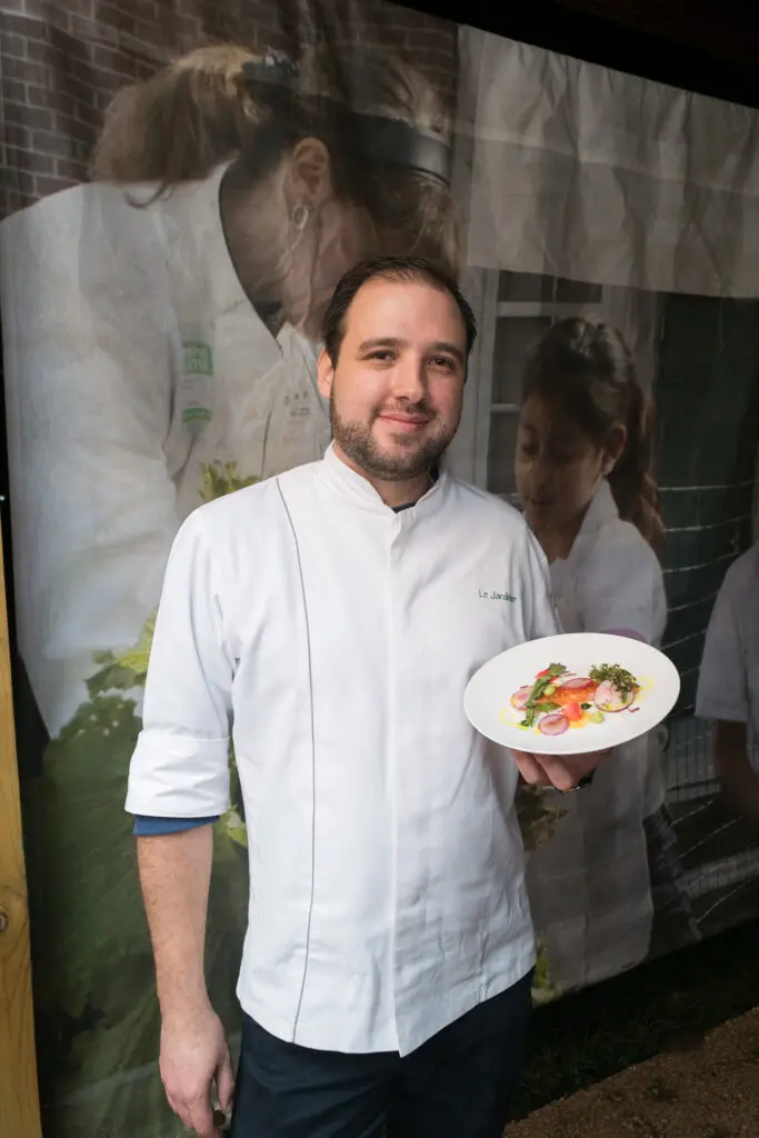 Chef Felipe Botero of Le Jardinier at the Delicious Alchemy dinner. (Photo by Daniel Ortiz)