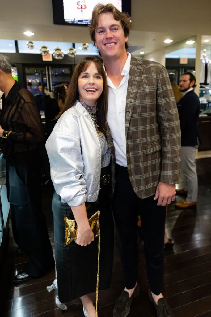 Marni Greenwood, Griffin Greenwood at the Festari for Men 30th anniversary fete and holiday party.   (Photo by Steven Traylor)
