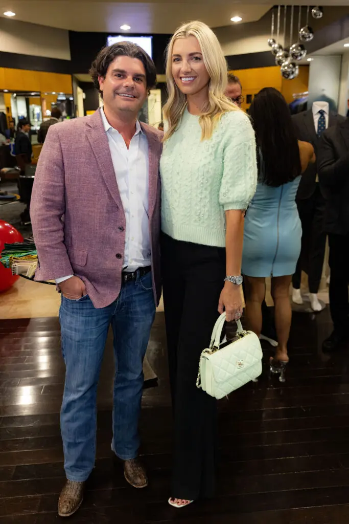 Dallas & Ashton Garrison at the Festari for Men 30th anniversary fete and holiday party.   (Photo by Steven Traylor)