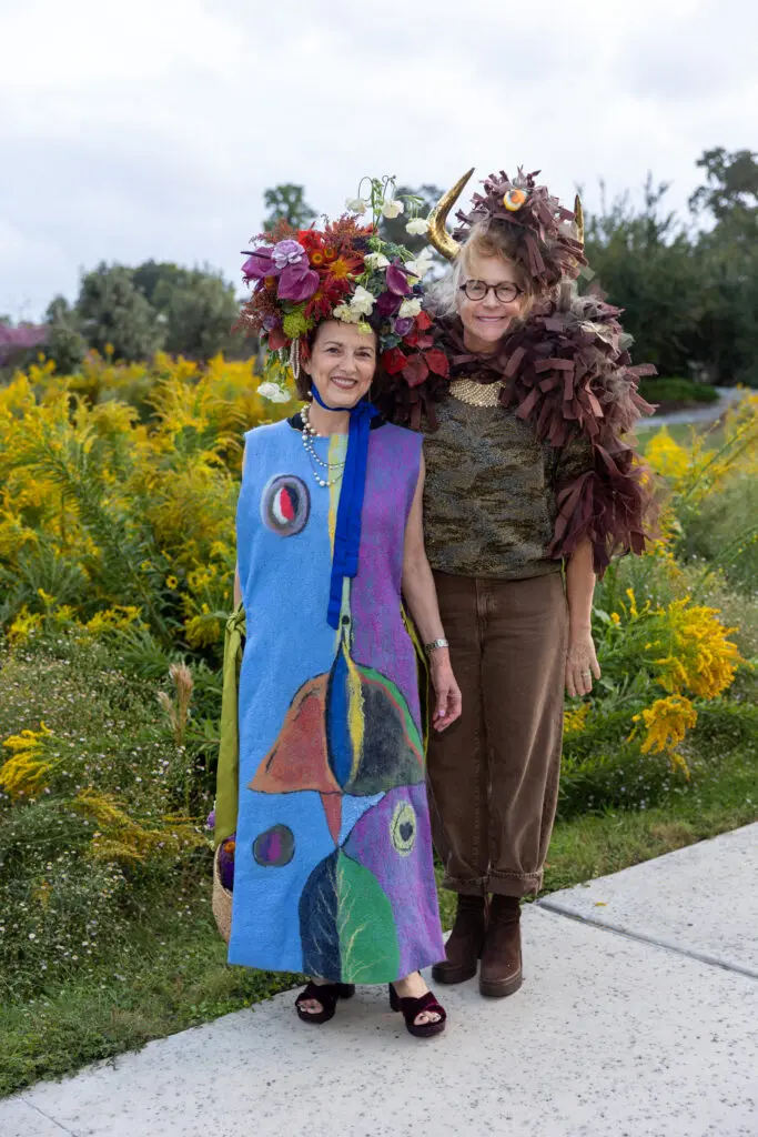 Jeanne Jones, Cindee Travis Klement at Lawndale Art Center Hair Ball  (Photo by Jenny Antill Clifton)