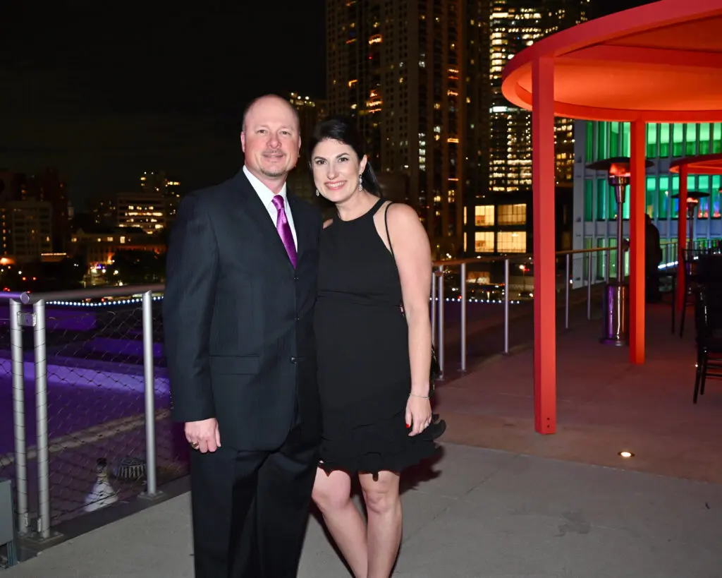 Keith & Stephanie Young at the Baylor College of Medicine 'Culinary Stars Shine for Cancer Research' dinner at POST Houston (Photo by Alejandro Montoya)