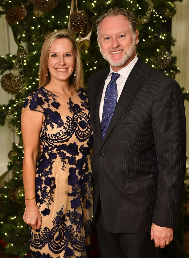 Kristin & Rob Horn at the MD Anderson Children's Cancer Hospital Santa's Elves fundraiser at the Fertitta family home.