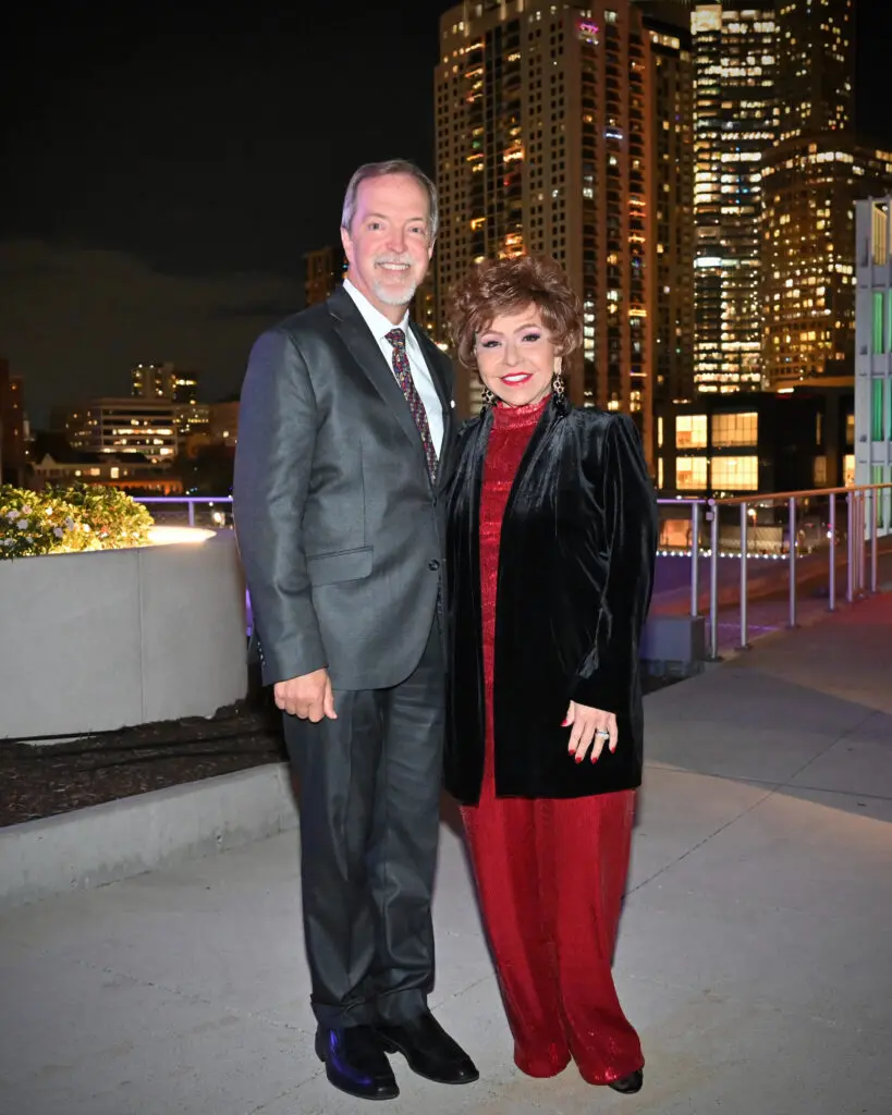 Phillip Royalty & Trini Mendenhall-Royalty at the Baylor College of Medicine 'Culinary Stars Shine for Cancer Research' dinner at POST Houston (Photo by Alejandro Montoya)