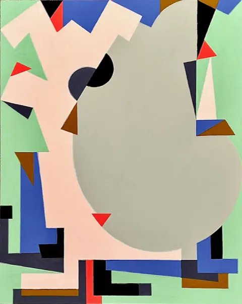 Laurie Fendrich's "Puppy Love," 2023, at Texas Gallery (Courtesy Texas Gallery)
