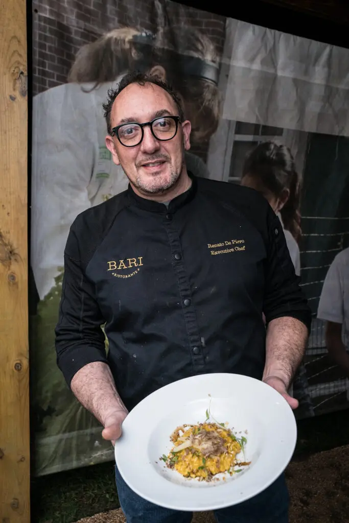 Chef Renato De Pirro of Bari at the Delicious Alchemy dinner. (Photo by Daniel Ortiz)