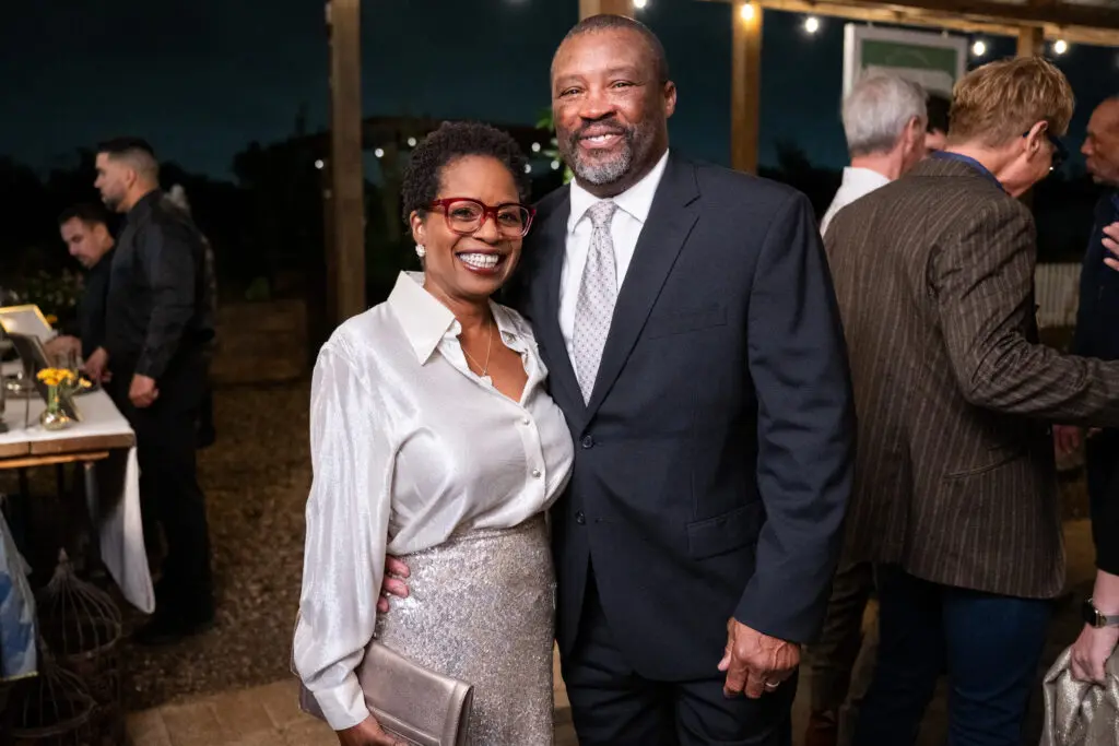 Sharon and Ricky Sanders at the Delicious Alchemy dinner benefiting Recipe for Success (Photo by Michelle Watson)