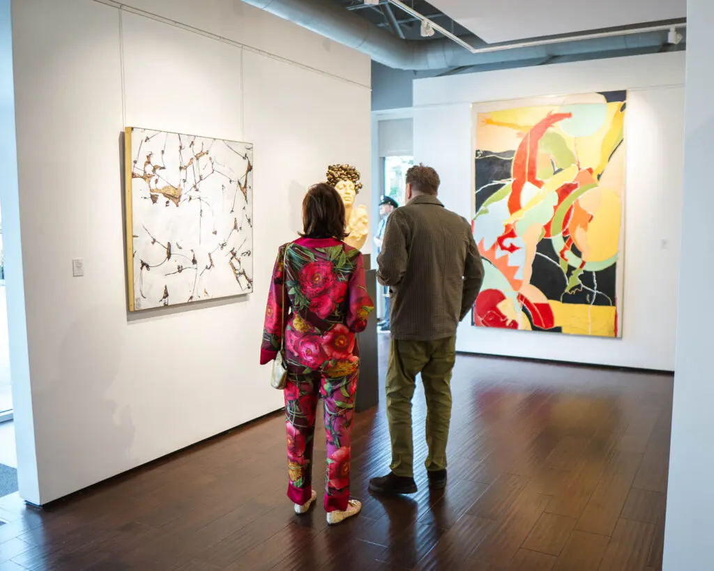 Michelle & David Settles at Art of the World Gallery Auction
