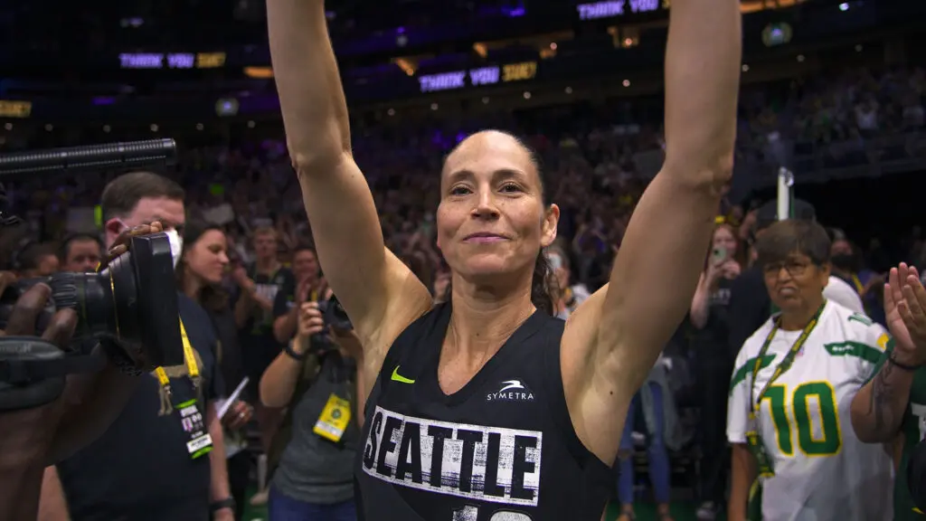 Sue Bird appears in Sue Bird: In The Clutch by Sarah Dowland, an official selection of the Premieres program at the 2024 Sundance Film Festival. Courtesy of Sundance Institute.
