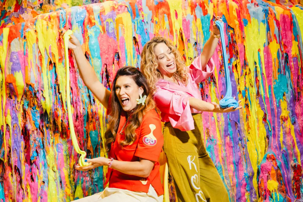 Sloomoo Institute co-founders Sara Schiller and Karen Robinovitz take part in the fun. (Photo by Lanna Apisukh) 