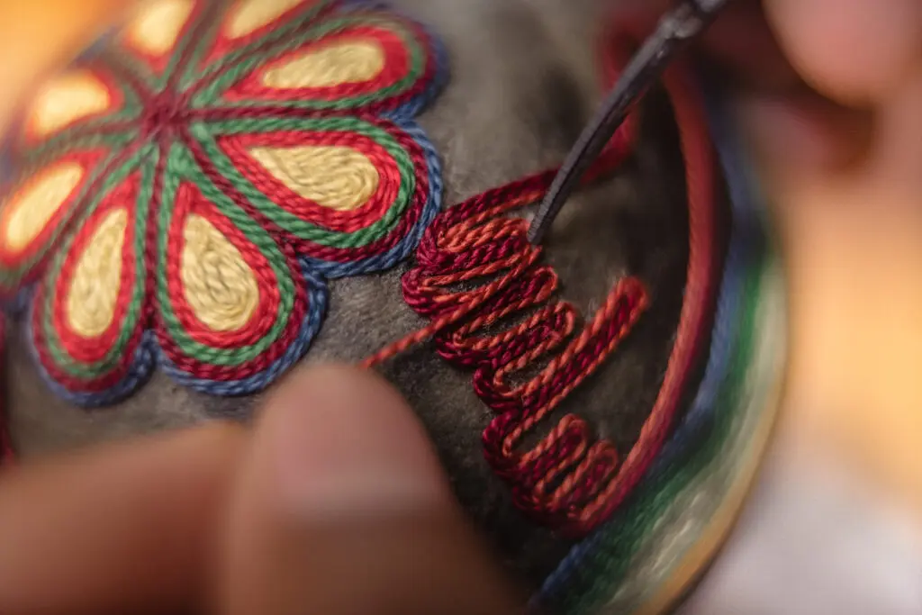 The cap is handmade by Mexican artisans.