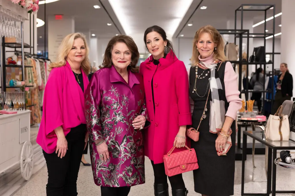 Kim Padgett, Beth Wolff, Saula Valente, Cheryl Byington at Tootsies for the American Cancer Society Tickled Pink Luncheon launch. (Photo by Daniel Ortiz)