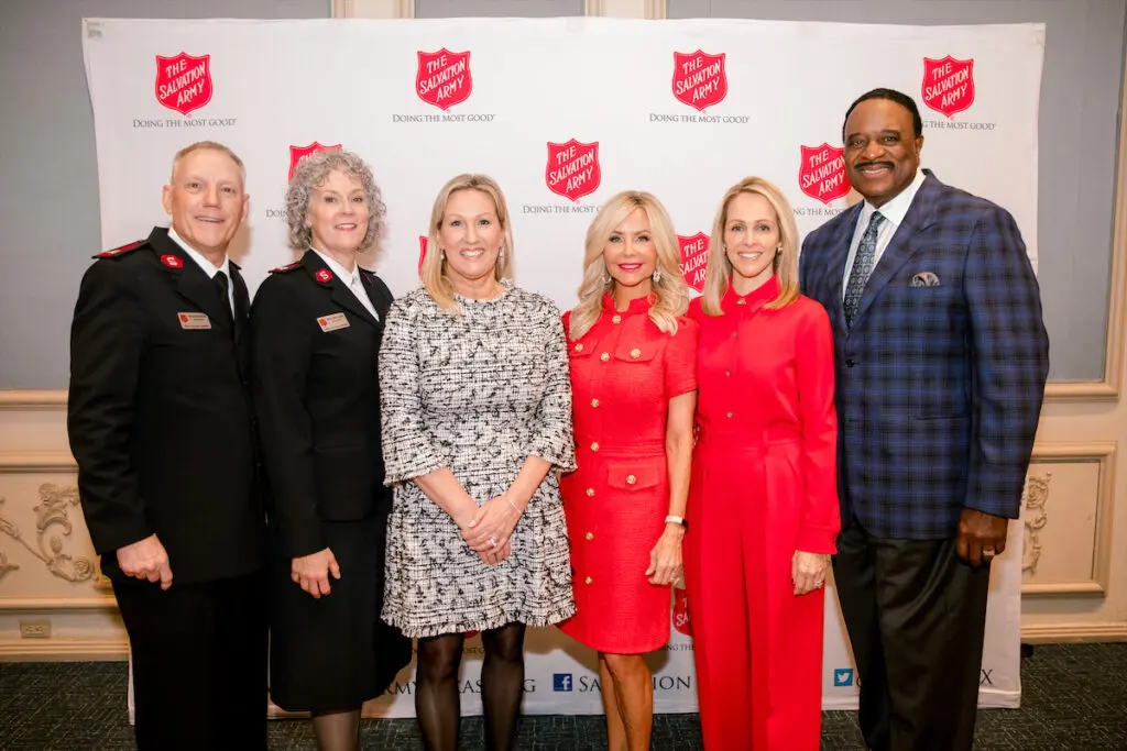 Majors Paul and Dawn McFarland, Lisa Singleton, Lisa Cooley, Meredith Land, James Brown