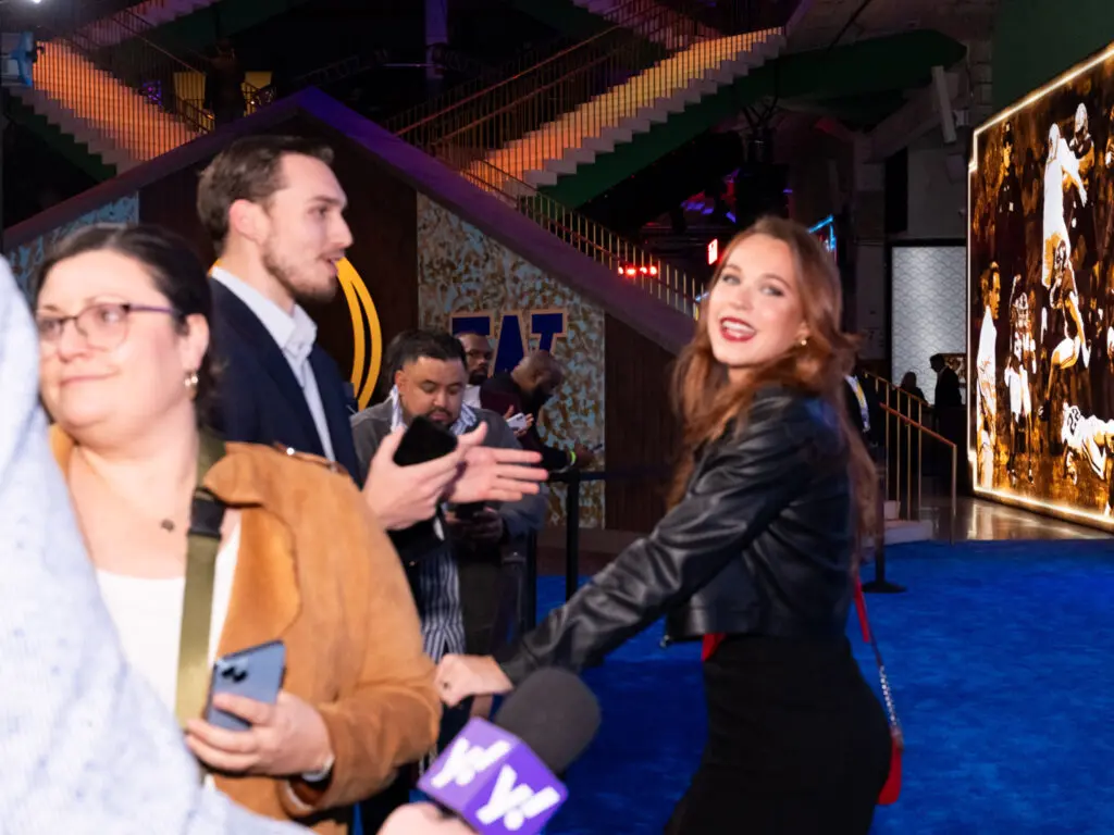 ormer Texas A&M track athlete turned personality Kennedy Smith enjoyed the ESPN party scene. (Photo by F. Carter Smith)
