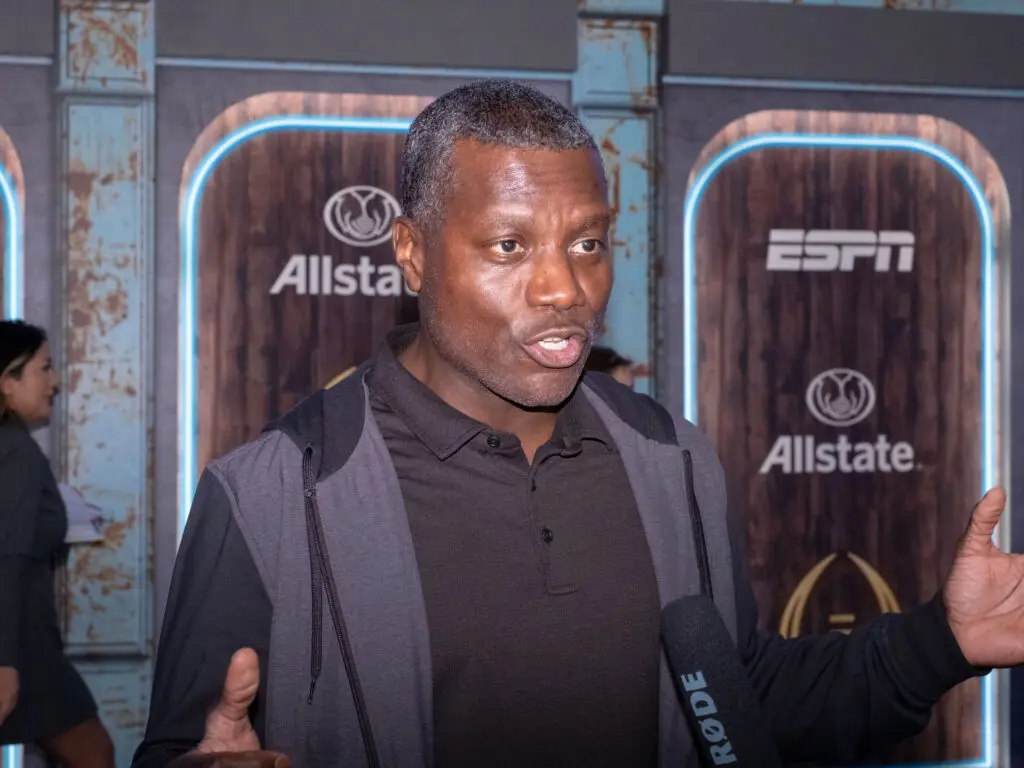 Joey Galloway knows the Big Ten, loves Ohio State and appreciates rookie Houston Texans quarterback CJ Stroud. (Photo by F. Carter Smith)