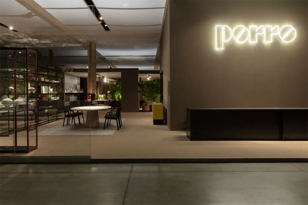 The Porro display at The Salone del Mobile. (Photo by Alberto Strada)