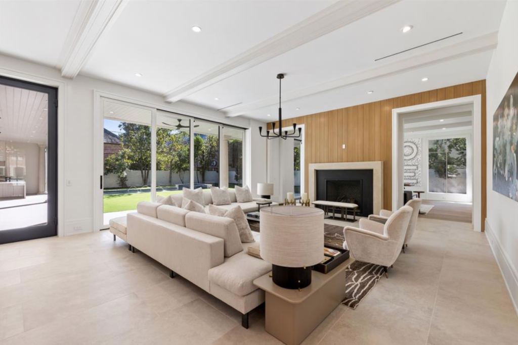 A family room in the 12,500 square foot home at 3315 Del Monte in River Oaks. (Photo by Josh Gremillion for Layne Kelley)