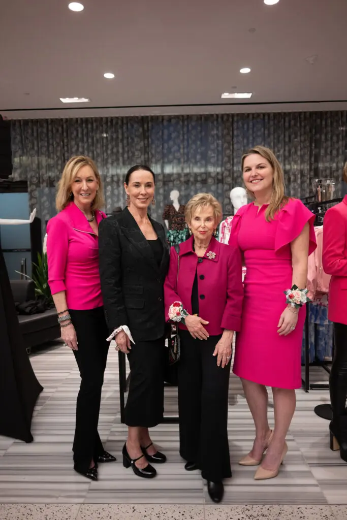 Luncheon honorees Shelley Boyer, Sue Smith, Evelyn Leightman, Janette Marx at Tootsies for the American Cancer Society Tickled Pink Luncheon launch.  (Photo by Daniel Ortiz)