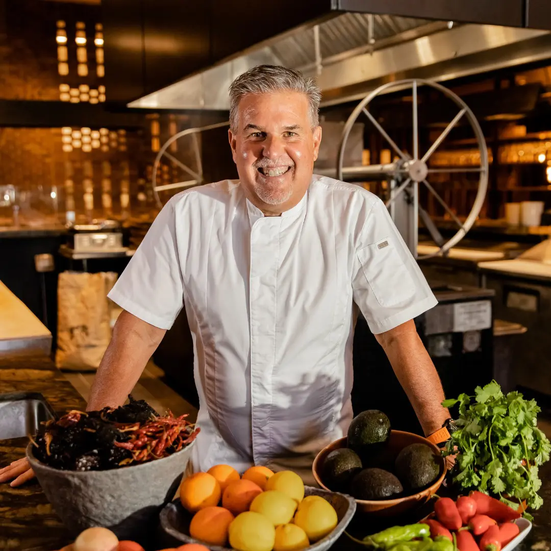Steak – Chef Richard Sandoval mans the open, central wood grilling station at his Toro Toro.