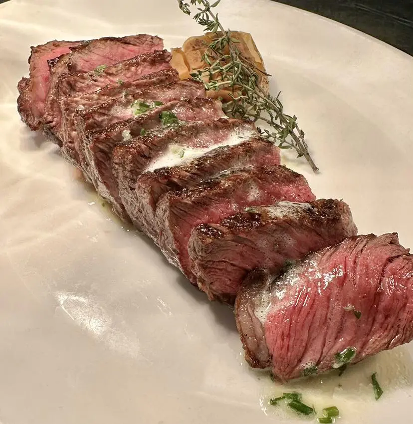 Steak – The 16 ounce Niman Ranch prime strip is calling your name at Grace Restaurant.