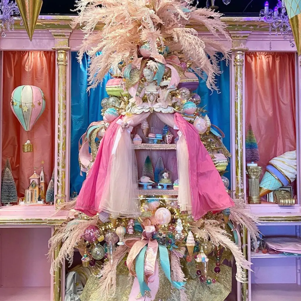An over-the-top Parisian display by Holiday Warehouse.