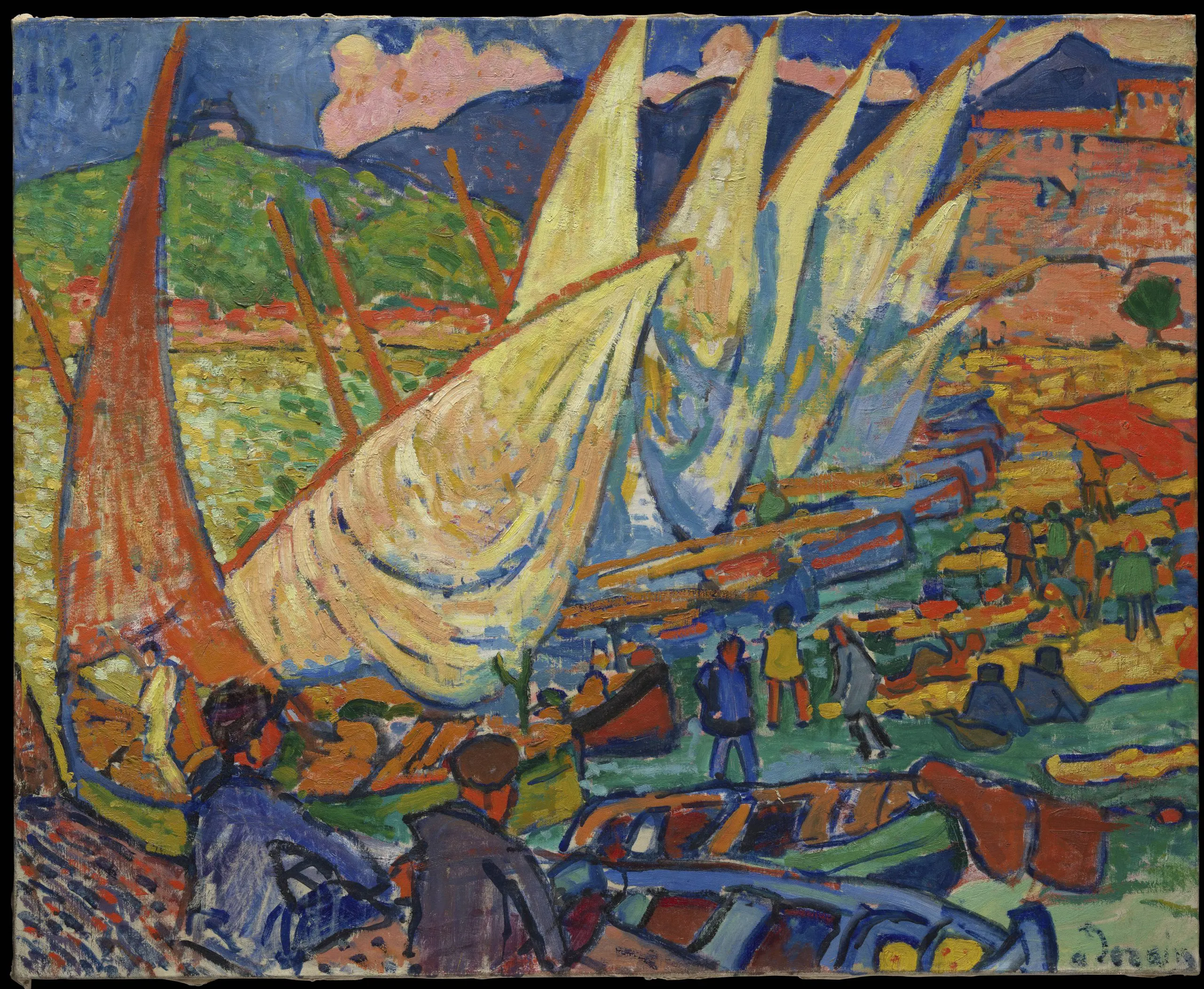 Andre Derain, “Fishing Boats, Collioure,” 1905, oil on canvas, the Metropolitan Museum of Art, New York, gift of Raymonde Paul in memory of her brother, C. Michael Paul, and purchase, Lila Acheson Wallace Gift, 1982. © 2023 Artists Rights Society (ARS), New York/ADAGP, Paris. Image courtesy MFAH.