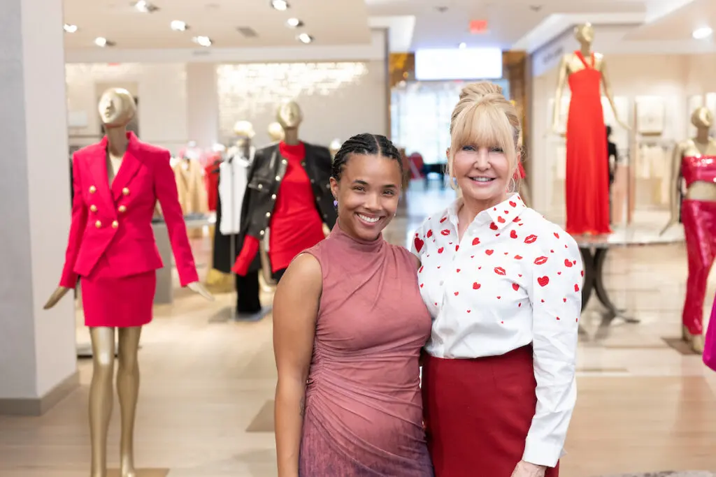 Charly Gay, Pam Lockard  at the Houston Sweethearts Tea at Saks Fifth Avenue. (Photo by Daniel Ortiz)