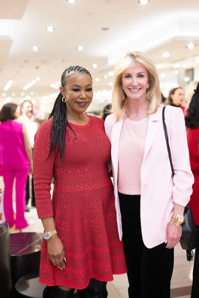 Deborah Duncan, Kim Moody at the Houston Sweethearts Tea at Saks Fifth Avenue. (Photo by Daniel Ortiz)