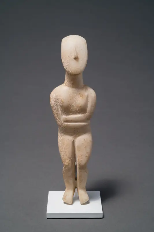 Cycladic figures like this one featured in The Menil Collection inspired pioneering Greek artist Chryssa to make a set of Cycladic Books, which are featured in the "Chryssa & New York" exhibit at The Menil Collection. (Courtesy The Menil Collection)