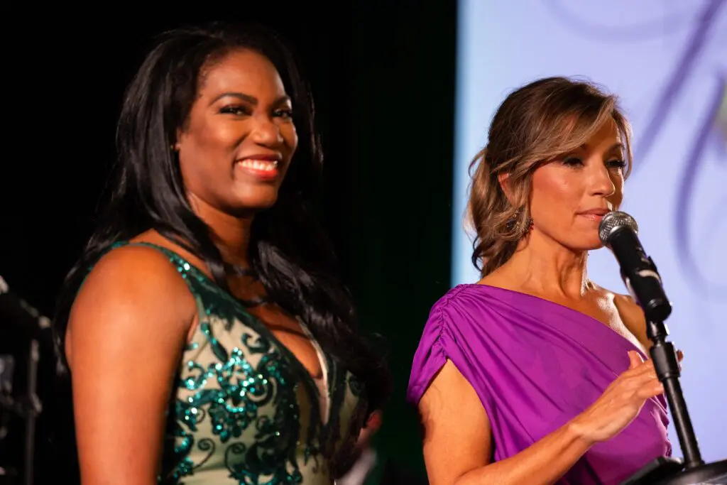 Mardi Gras Memory Ball's co-chairs were Perisha Burnham and Leslie Reilly have a personal connection to the cause. (Photo by Matthew Shetz - FOCUS Woodlands)
