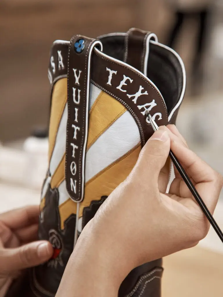 Louis Vuitton's limited-edition LV Texan Boot is crafted in the maison's Rochambeau Ranch in Alvarado, Texas.