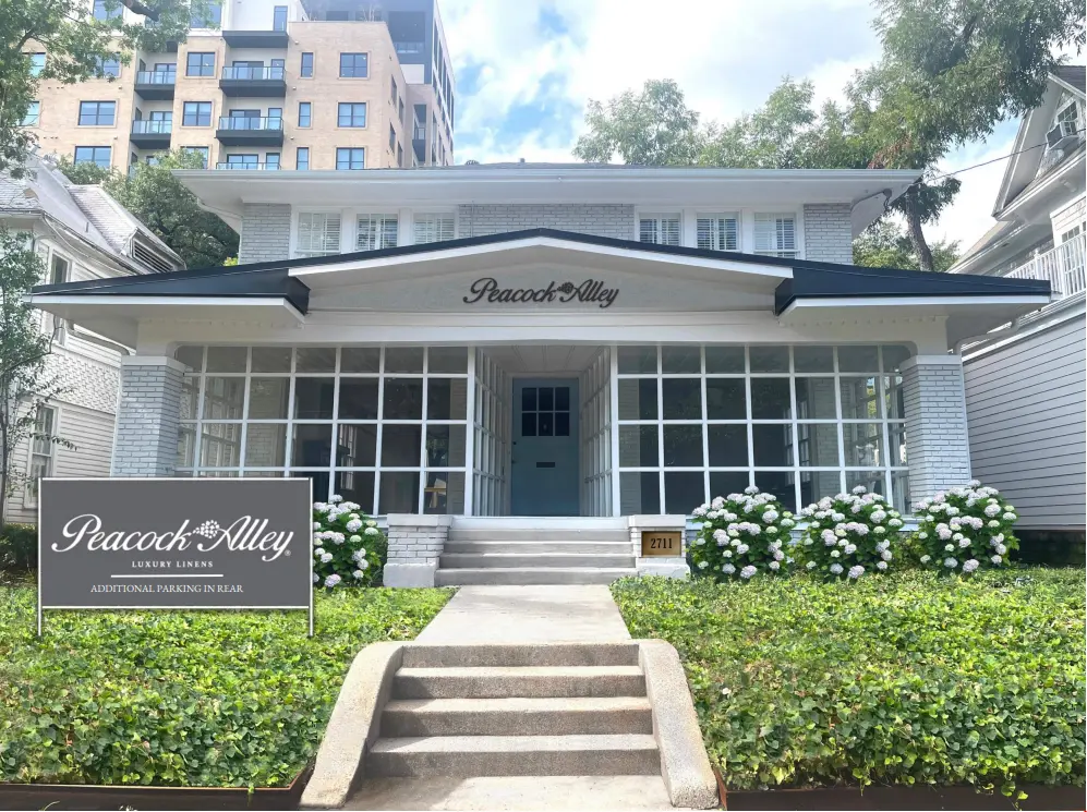Beloved Dallas Bedding Brand Peacock Alley Kicks Off a Charming New Chapter in a Historic Uptown Home