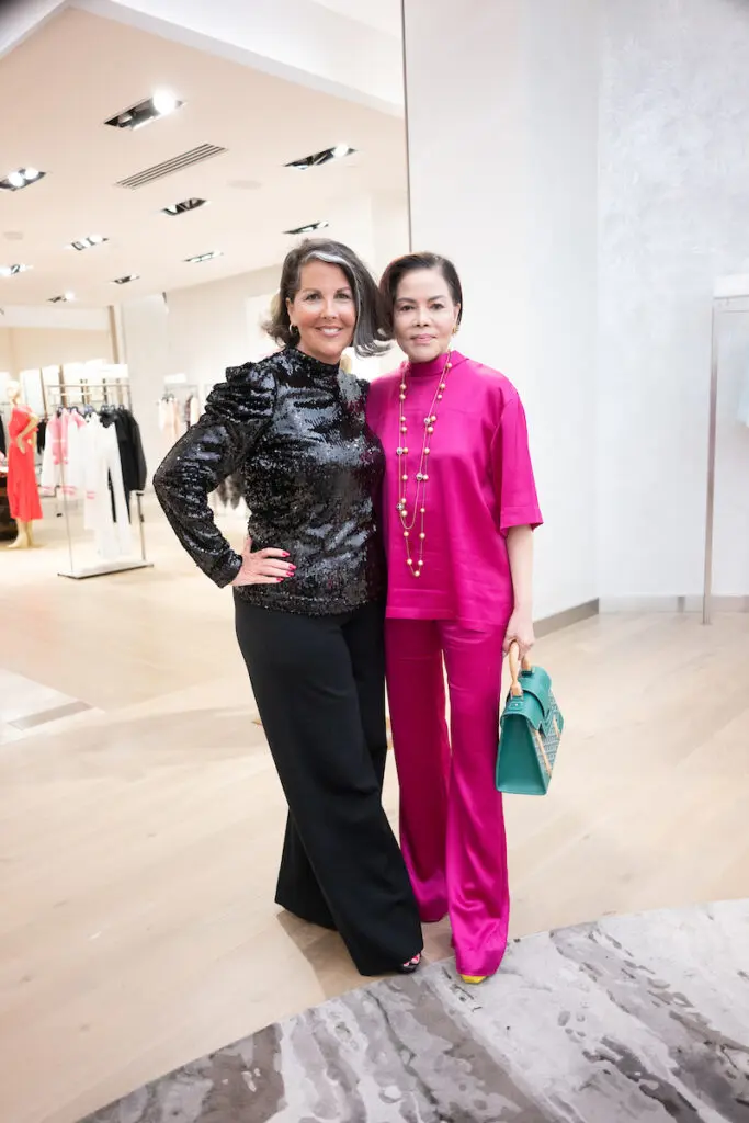 Heidi Turney, Nini Hale at the Houston Sweethearts Tea at Saks Fifth Avenue. (Photo by Daniel Ortiz)