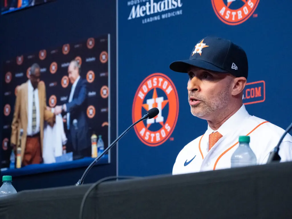 New Houston Astros manager Joe Espada is taking over a talented team in some transition. (Photo by F. Carter Smith)
