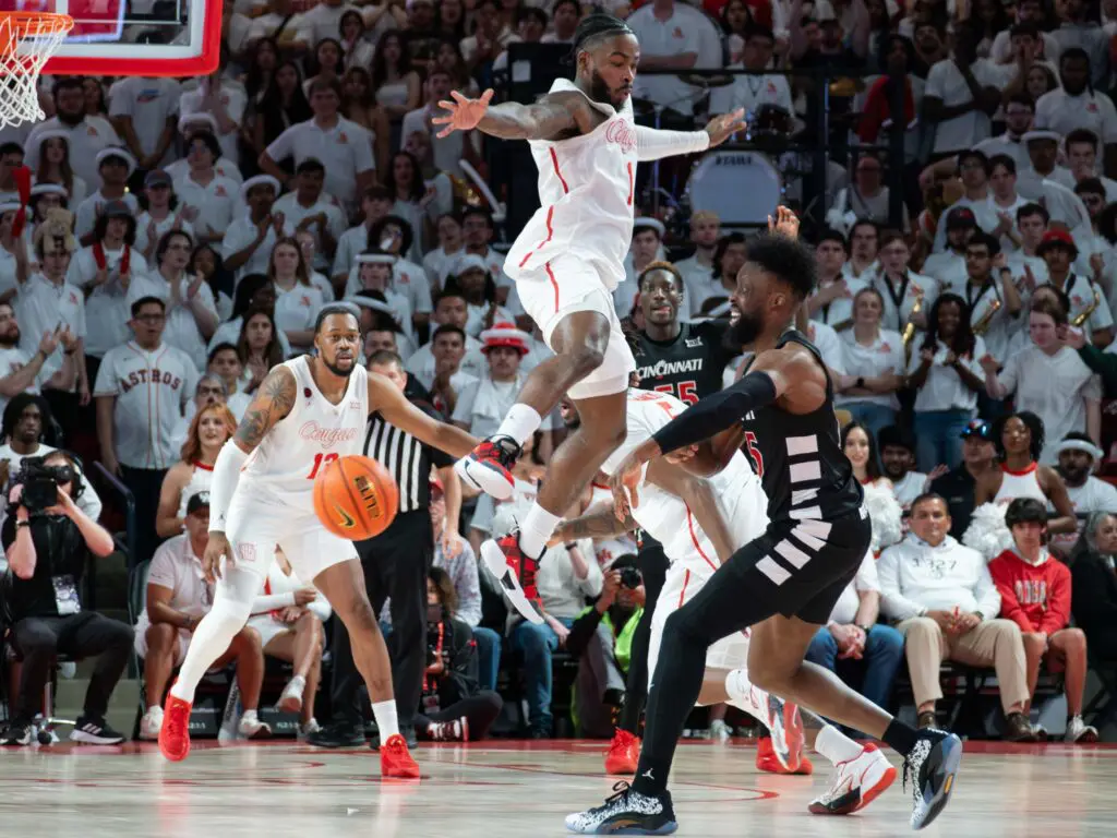 University of Houston point guard Jamal Shead makes these Cougars go. (Photo by F. Carter Smith)