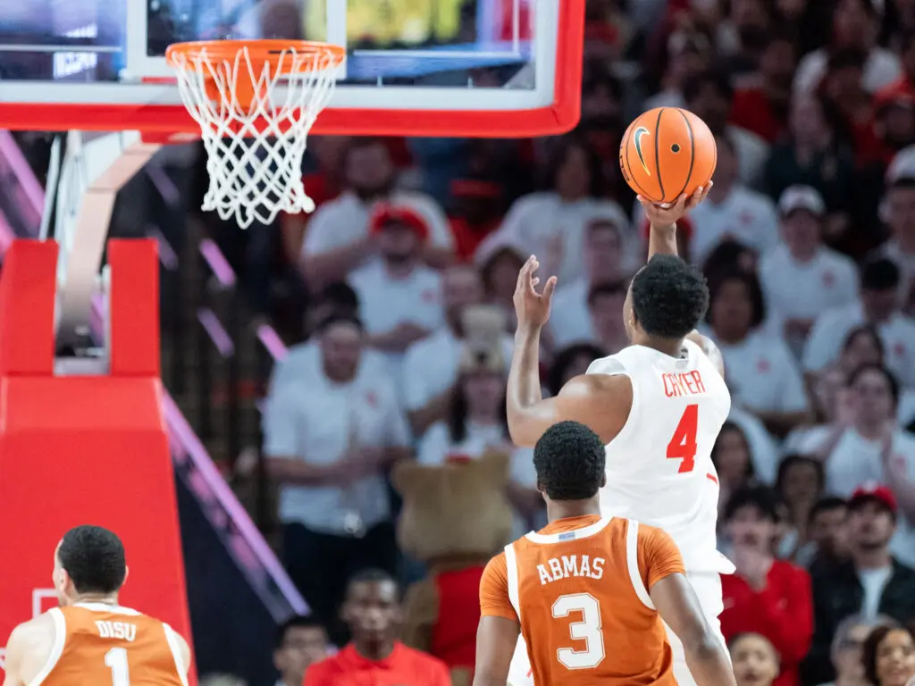 LJ Cryer is not just a 3-point shooter. He can score in all sorts of ways for the University of Houston. (Photo by F. Carter Smith)