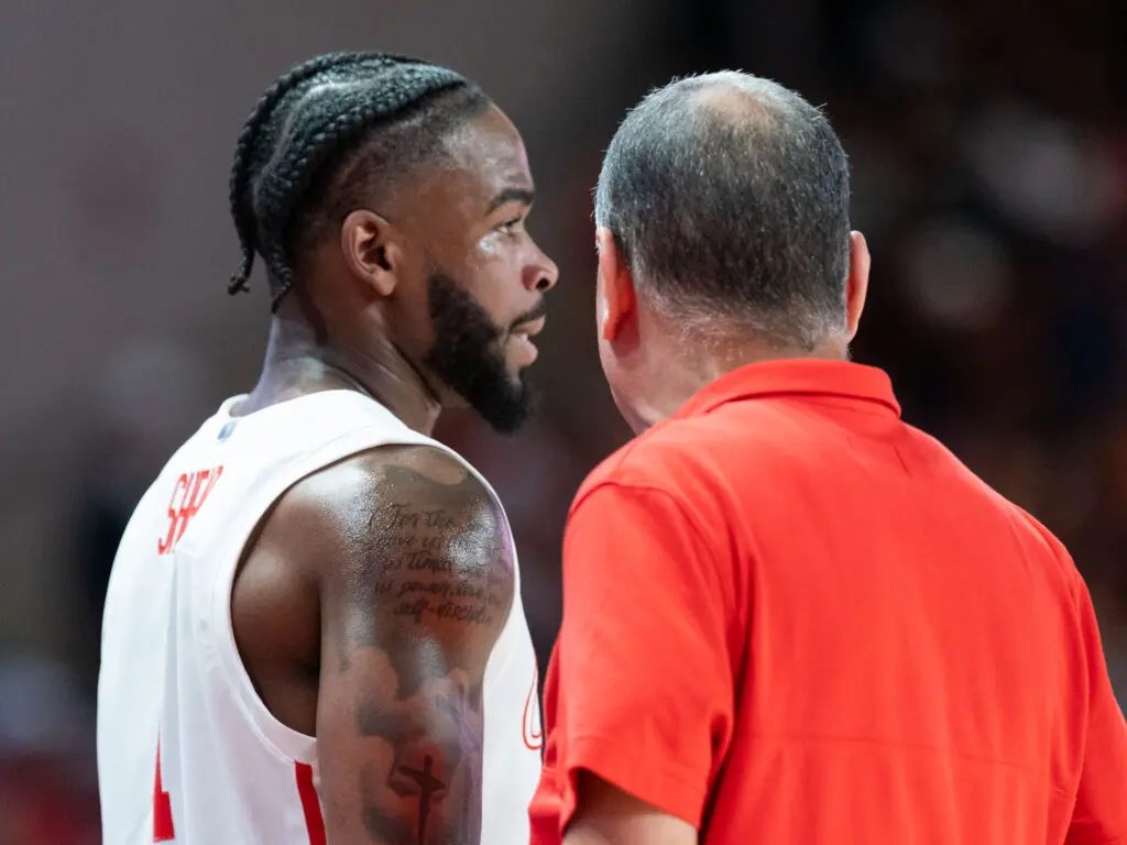 University of Houston coach Kelvin Sampson helped turn Jamal Shead into the best point guard in college basketball last season. (Photo by F. Carter Smith)