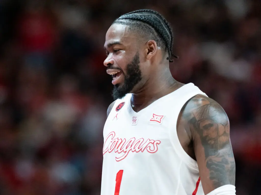 University of Houston point guard Jamal Shead is the best leader in college basketball. (Photo by F. Carter Smith)