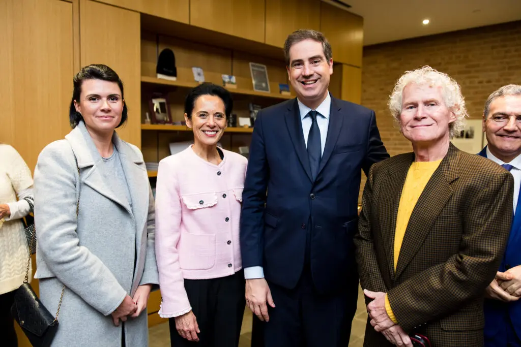 Elodie Ricolfi, Valérie Baraban, Olivier Becht, Dale Robertson at Celebrating 100 Years of Friendship at Rothko Chapel (Photo by Hung L. Truong)