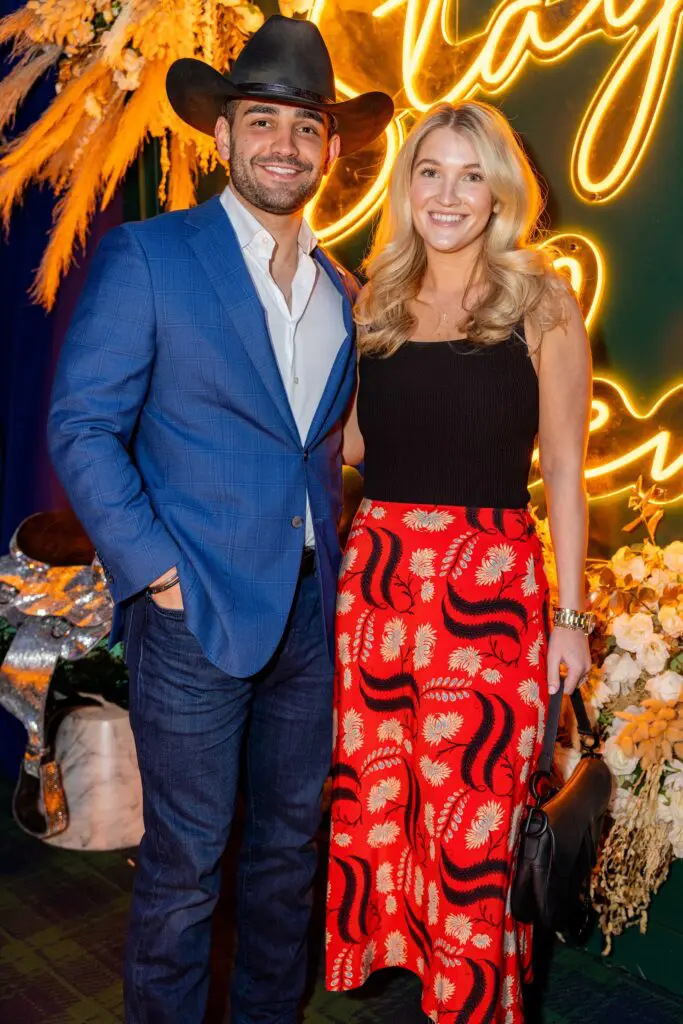 Hayden Layne, Bailey Bell at the Cotton 'Q Club at the RodeoHouston barbecue cook-off. (Photo courtesy of Cotton Holdings Inc.)